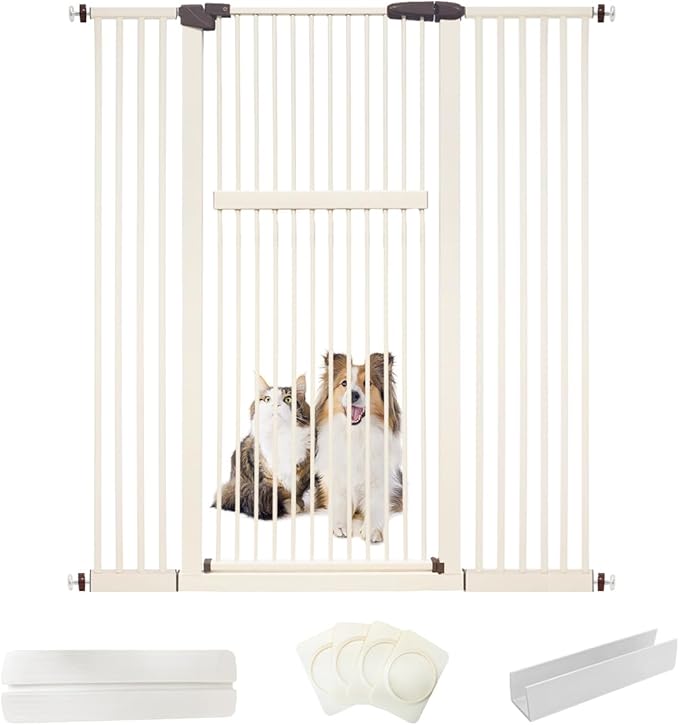 Lumizone Extra Tall Pet Gate 55.12" High Pressure Mounted 50.79"-55.11" Extra by Lumizone