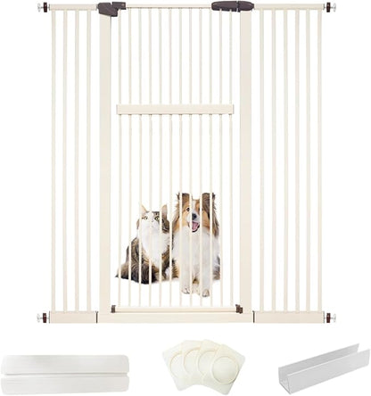 Lumizone Extra Tall Pet Gate 55.12" High Pressure Mounted 50.79"-55.11" Extra by Lumizone