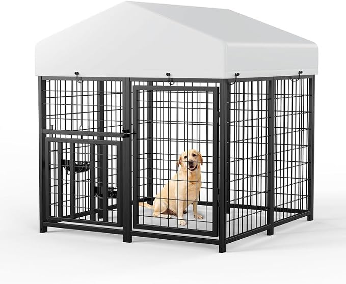 ROOMTEC Large Dog Kennel Outdoor Pet Pens Dogs Run Enclosure Animal Hutch Metal - Image 7
