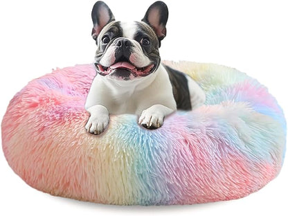 JOLLYVOGUE Calming Dog Bed Medium Size Dog, Anti-Anxiety Donut Medium Pet Bed by JOLLYVOGUE