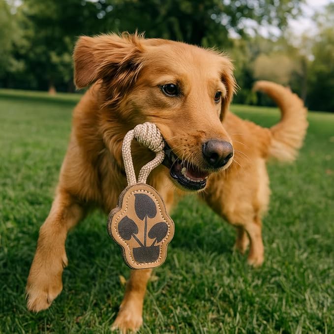 Natural Jute Dog Chew Toy – Tough & Durable Plant-Shaped Puppy Toy, Safe - Image 4