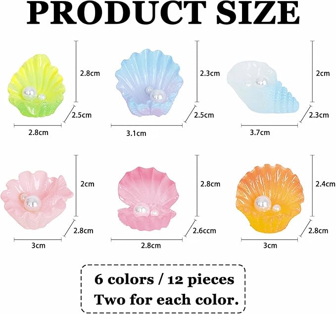 MIUPOO Glow Pearl Shell, Betta Stones, Glow in The Dark Crystal, Bonsai Decor - Image 2