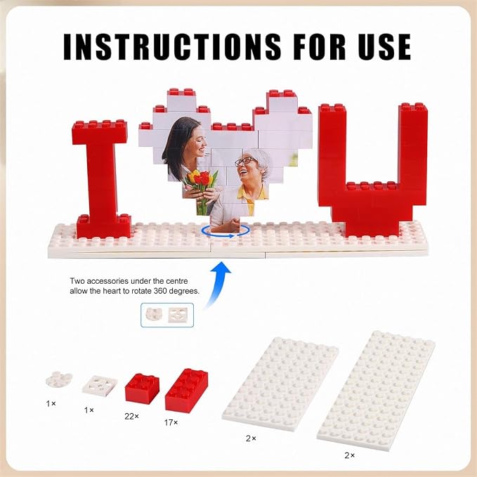 NAZENTI Personalised I Love You Building Bricks - Image 5