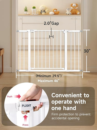 Baby Gate for Stairs, Stairs and Doorways Child Gate Pressure Mounted Safety - Image 4