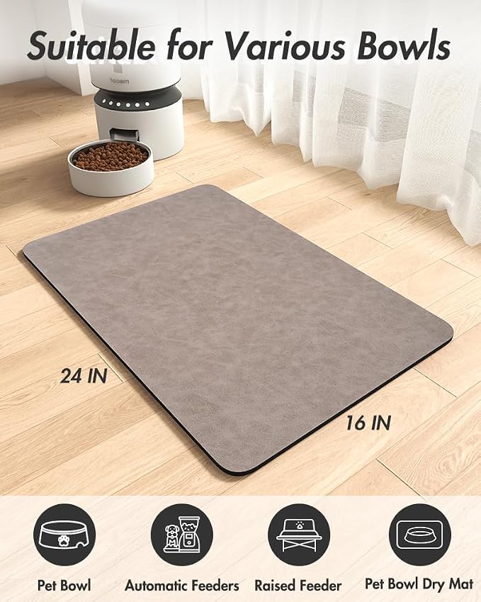MontVoo-Absorbent Pet Feeding Mat-No Stains Pet Mat - Image 7