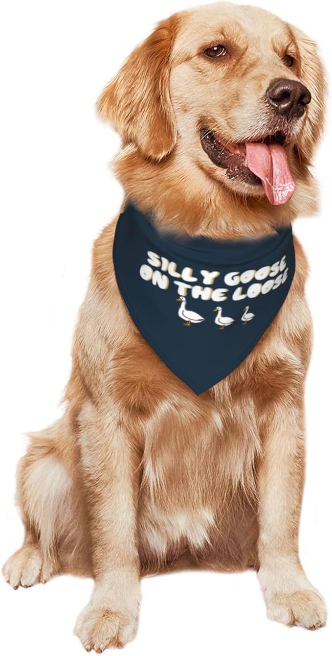 Silly Goose on The Loose Triangle Dog Bandana, Summer Bandana Funny Triangle - Image 8