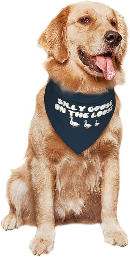 Silly Goose on The Loose Triangle Dog Bandana, Summer Bandana Funny Triangle - Image 8