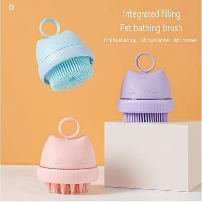 Silicone Cat Bath Brush – Pet Bathing Tool - Image 4