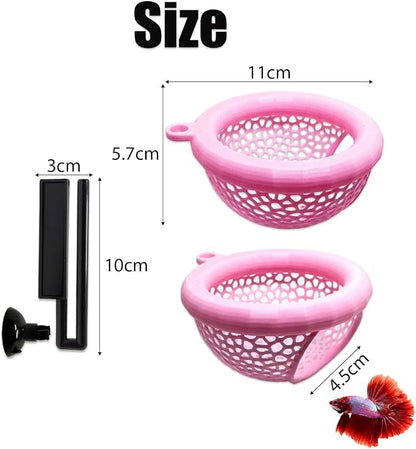 Fish Tank Floating Betta Hide，Betta or Shrimp Burrows and Hammock, Fish and - Image 3