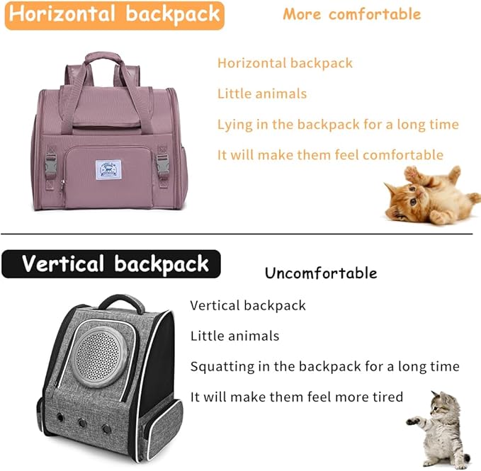 Pet Backpack Carrier for Small Dogs Medium Cats, Breathable and Collapsible - Image 6