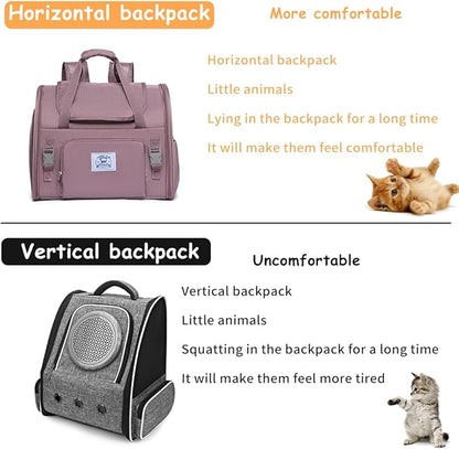 Pet Backpack Carrier for Small Dogs Medium Cats, Breathable and Collapsible - Image 6
