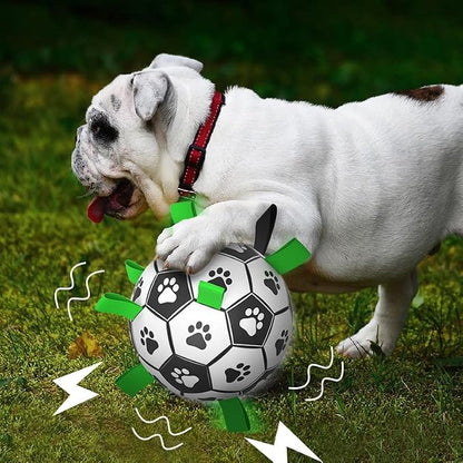 QDAN Dog Soccer Balls Toy with Bell Inside, Outdoor Interactive Dog Toys - Image 9