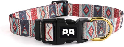 QQPETS Adjustable Soft Dog Collar: Print Flower Pink Multicolor Cute Patterns by QQPETS