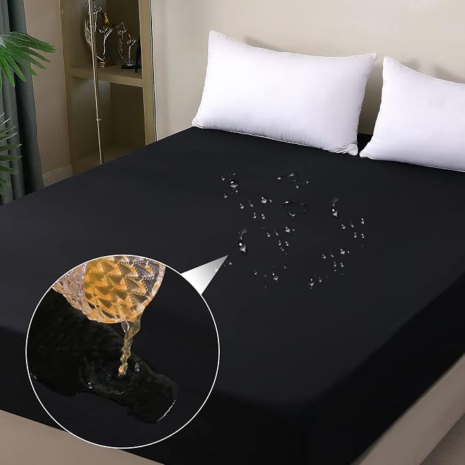 Waterproof Mattress Protector Full, Fitted Sheet Style Breathable Mattress Cover - Image 8