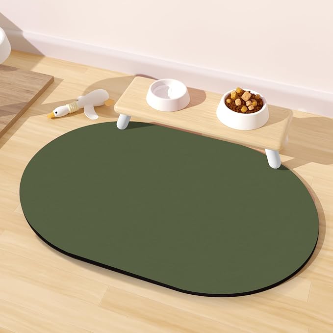 Cat Food Mat 24''x16'', Absorbent Cat Mats by METEOROCK
