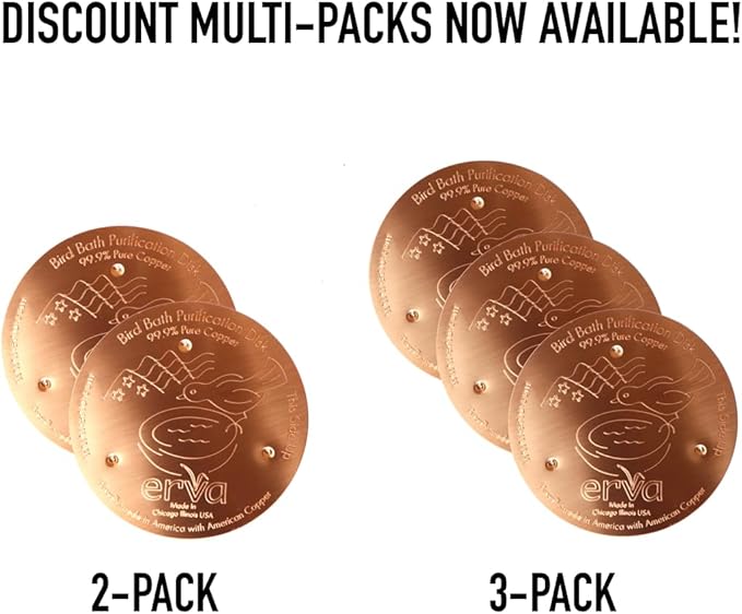 Erva 3-Pack Copper Bird Bath Purification Disk - Image 3