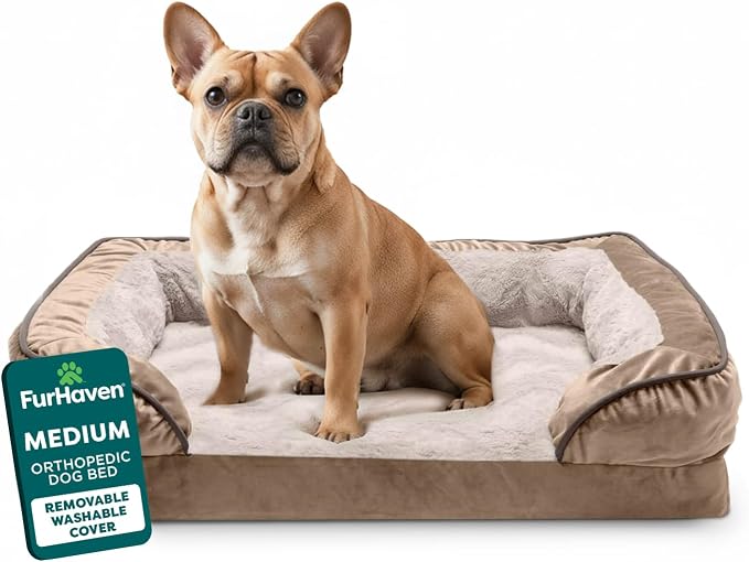 FurHaven Orthopedic Dog Bed for Medium Dogs, Perfect Comfort Sofa by FurHaven