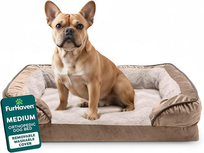 FurHaven Orthopedic Dog Bed for Medium Dogs, Perfect Comfort Sofa by FurHaven