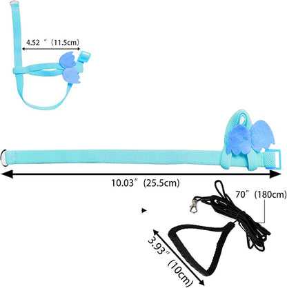 Dnoifne Pet Parrot Bird Harness and Leash, Adjustable Training Design Anti-Bite - Image 6