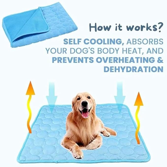 Dog Cooling Mat, Pet Cooling Mats, Summer Cool Pads Pet Mat Outdoor - Image 2