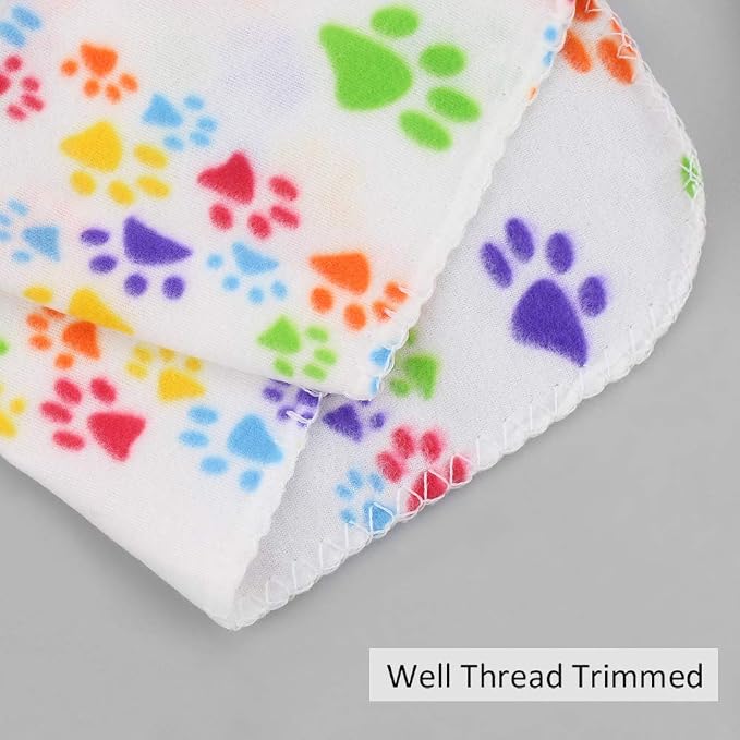 Comsmart Dog Blankets for Small Dogs, 6 Pack Puppy Blanket Cute Paw Print Pet - Image 3