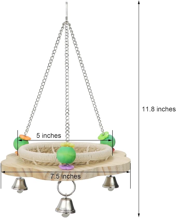 Wontee Bird Nest Parrot Breeding Nest Bed Bird Hanging Swing - Image 3