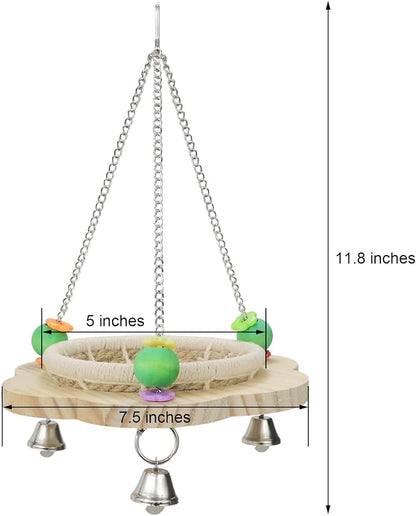 Wontee Bird Nest Parrot Breeding Nest Bed Bird Hanging Swing - Image 3