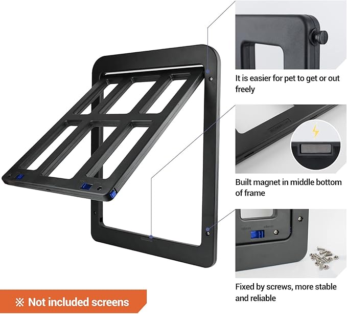 PETLESO Dog Door for Sliding Door, Lockable Dog Screen Door - Image 3