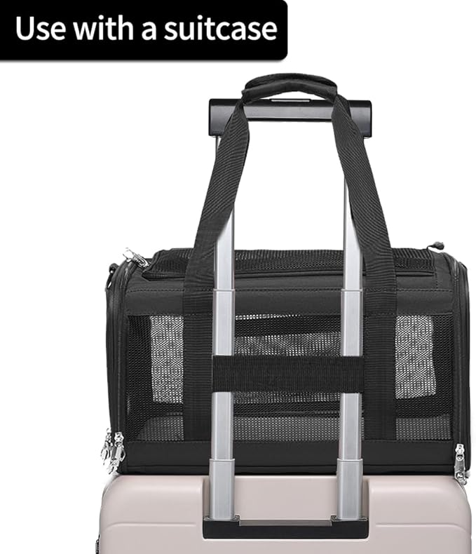 Airline Approved Pet Carrier for Cats and Small Dogs up to 15 lbs, Breathable - Image 4