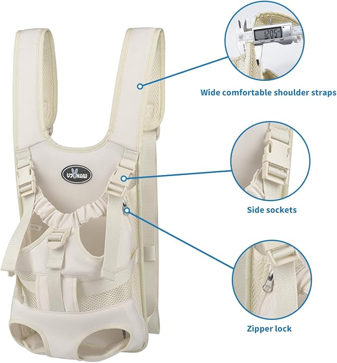 Dog Front Carrier Backpacks for Small Dogs, Legs Out Pet Carrier Sling Backpack - Image 2