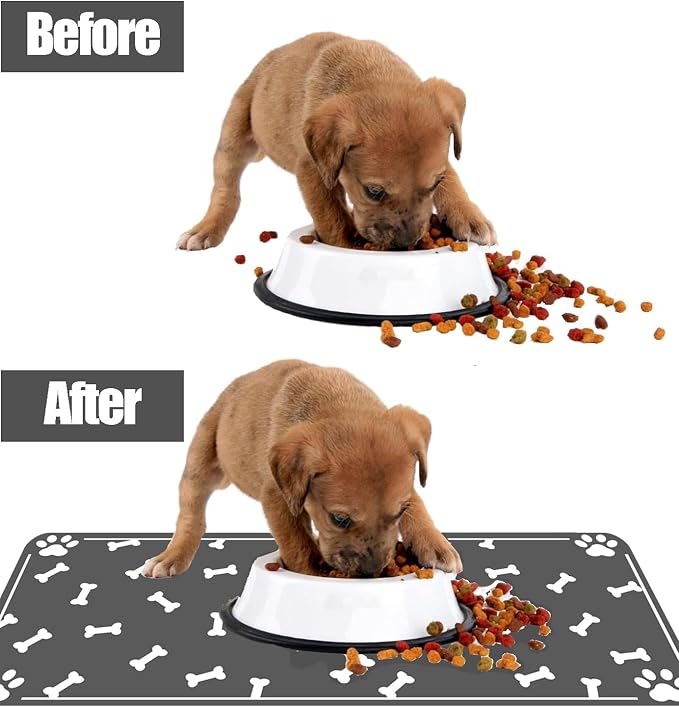 Large Pet Feeding Mat, Absorbent Quick Dry Dog Mat - Image 2