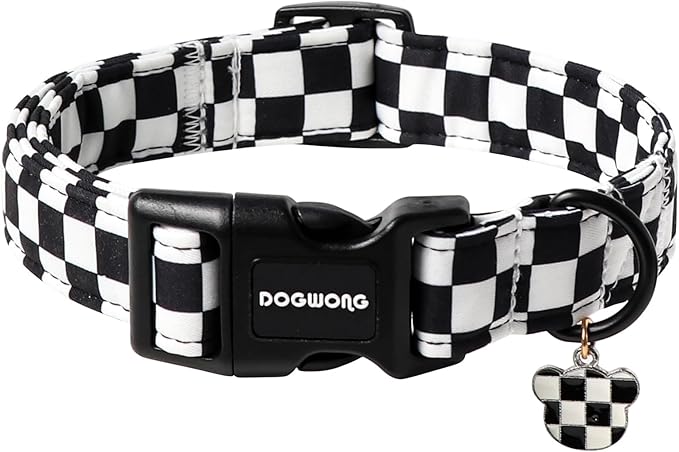 DOGWONG Checkered Dog Collar by DOGWONG