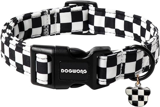 DOGWONG Checkered Dog Collar by DOGWONG