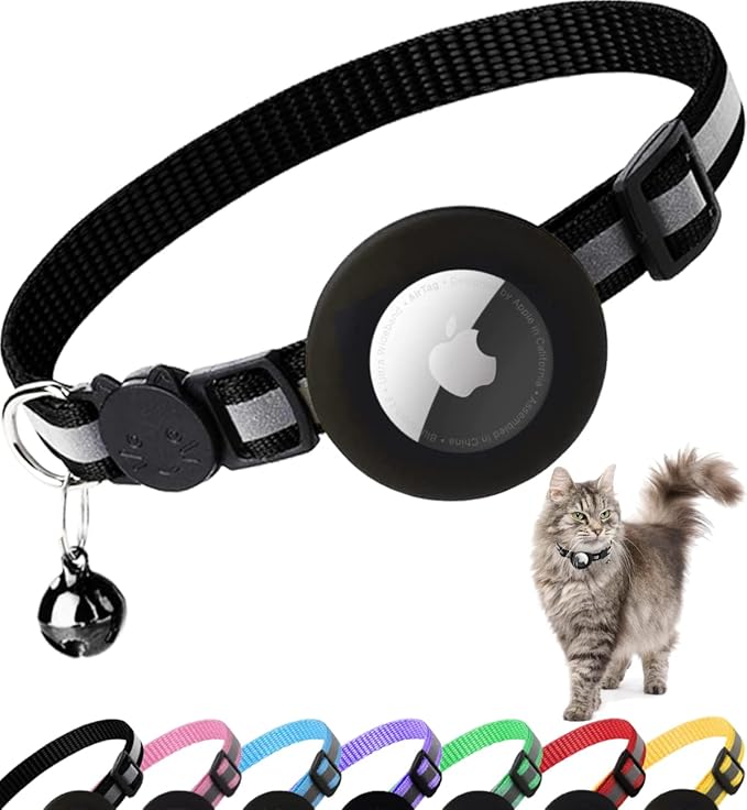Airtag Cat Collar Breakaway, Reflective Kitten Collar by Treatyourpetswithonlythebest%EF%BC%81