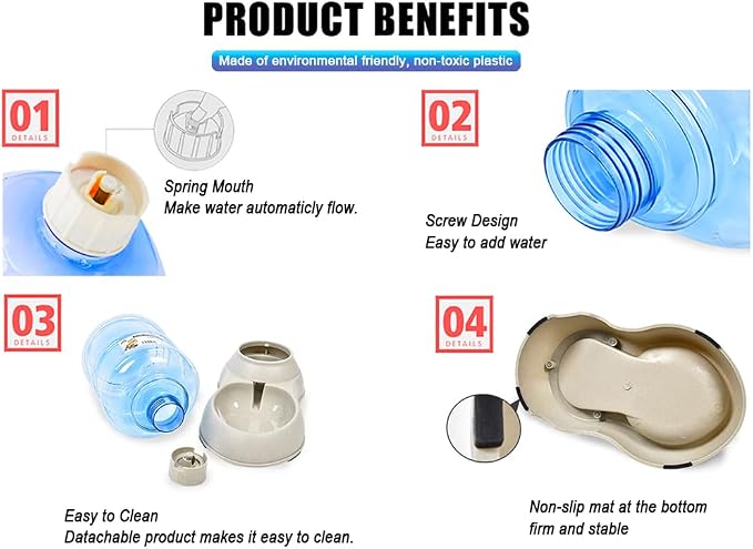 Pet Feeding Solution Automatic Cat & Dog Cafe Feeder and Water Dispenser in Set - Image 5