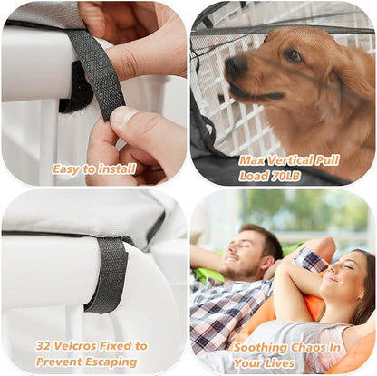 PJYuCien Dog Playpen Mesh Top Cover, Fits 24 Inch 8 Panels Regular Octagon - Image 3