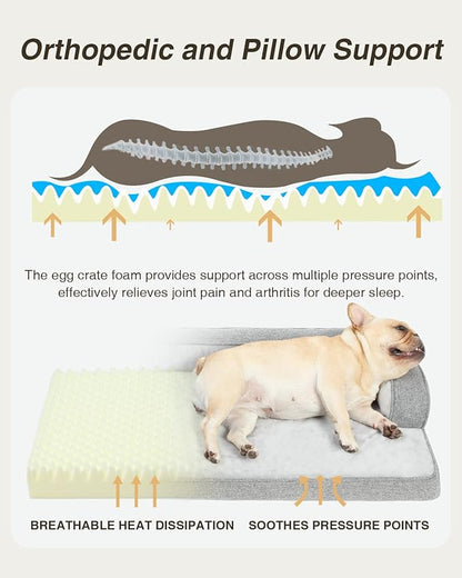 KSIIA Washable Dog Bed Medium Size Senior Dog, Orthopedic Warm Soft Pet Sofa - Image 2