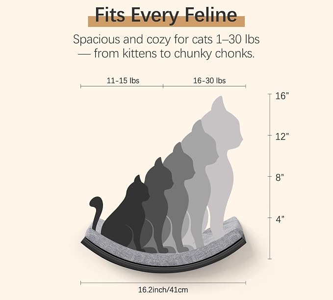 Curved Cat Wall Hammock Bed - Image 6