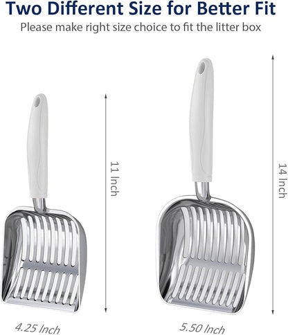 WePet Cat Litter Scoop, Aluminum Alloy Sifter, Kitty Metal Scooper, Deep Shovel - Image 4