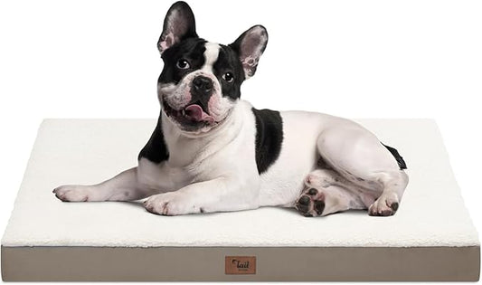 Plush Orthopedic Dog Bed for Medium Dogs & Puppies, Waterproof Dog Beds 30x20 by TailStories
