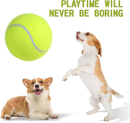 susu & wuwu Giant Tennis Ball for Dogs Yellow Big Tennis Ball for Dog Birthday - Image 5