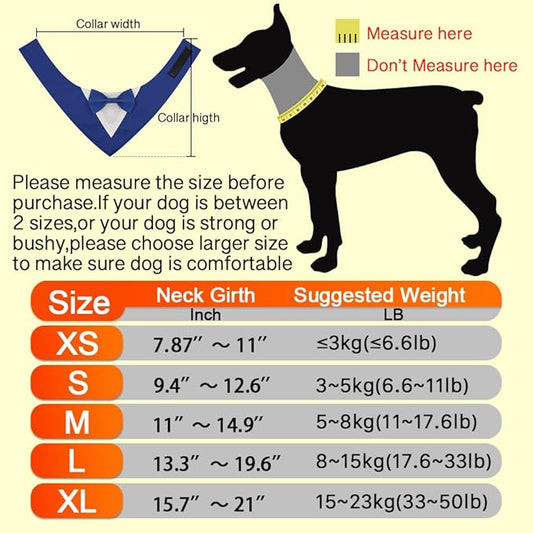 Dog Wedding Bandana, Formal Dog Tuxedo Adjustable Pet Collar - Image 2