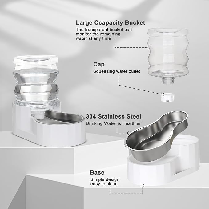 RIZZARI Gravity Water Bowl Dispenser - Image 3