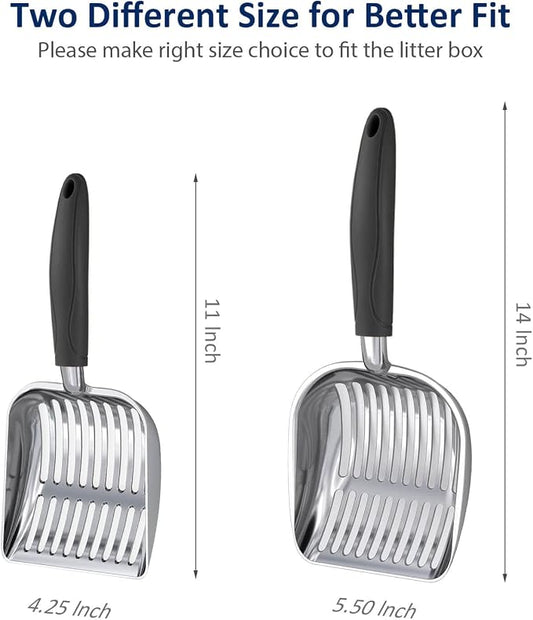 WePet Cat Litter Scoop, Aluminum Alloy Sifter, Kitty Metal Scooper, Deep Shovel - Image 2