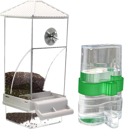 No Mess Bird Feeder Water Dispenser Set, Automatic Bird Feeder - Image 8