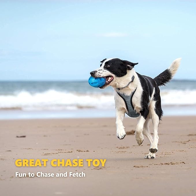 EASTBLUE Squeaky Dog Toys for Aggressive Chewers: Rubber Puppy Chew Ball - Image 5