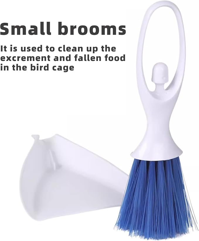 5 PCE Set Bird Cage Cleaner Stainless Steel Poop Remover Bird Cage Accessories - Image 6