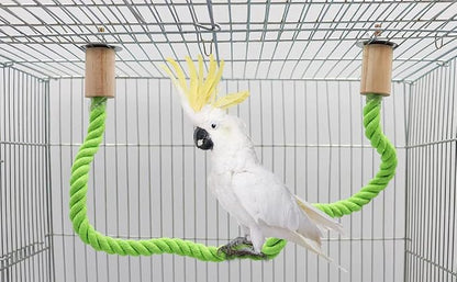 2 Pack Bird Hemp Rope Perch Swing, Bird Cage Stand Pole Accessories, Paw - Image 5
