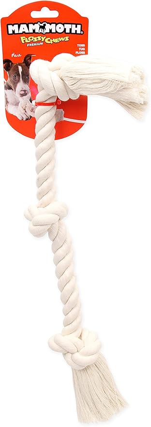 Mammoth Flossy Chews 100 Percent Natural Cotton Rope Dog Toys - Image 2