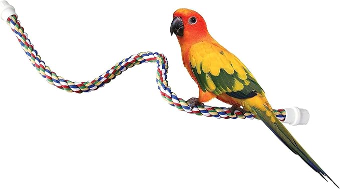 JW Pet Comfy Perch For Birds Flexible Multi-color Rope, Medium - Image 5